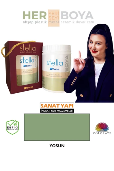 Bianca Stella Su Bazlı Akrilik Boya Yosun Yosun ürün görseli 1