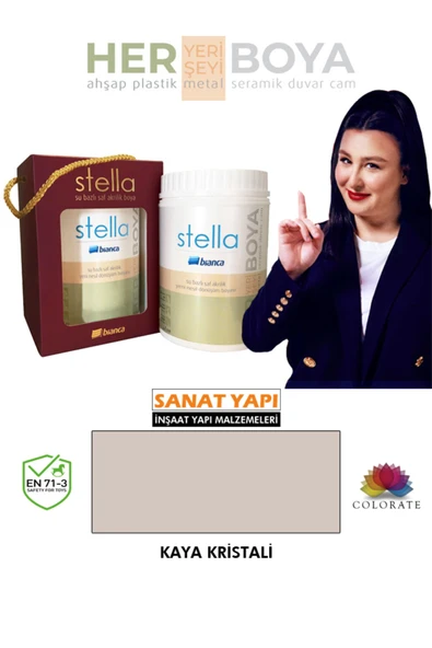 Bianca Stella Su Bazlı Akrilik Boya Kaya Kristali Kaya Kristali ürün görseli 1