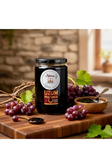 Aşkana Üzüm Pekmezi, 800 g,Cam Kavanozlu,Katkısız, Şeker İlavesiz, Doğal,%100 Manisa Üzümü ürün görseli 1
