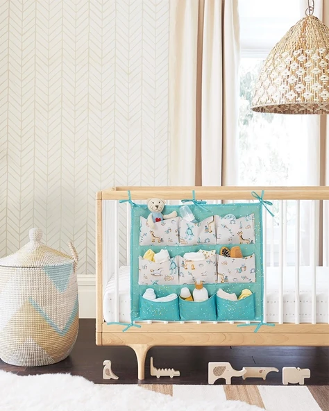 Baby 9 Cepli Bağlamalı Beşik Kenarı Düzenleyici (Yeşil) ürün görseli 1
