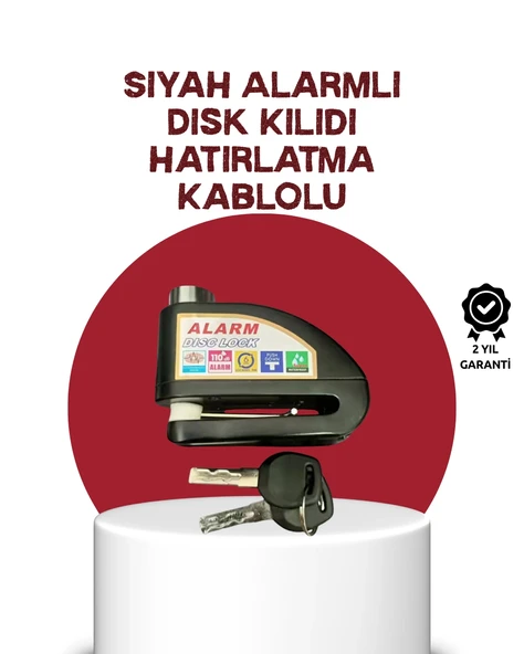 Güvenlik Sensörlü Alarmlı Disk Kilidi Motosiklet Ve Bisiklet İçin ürün görseli 1