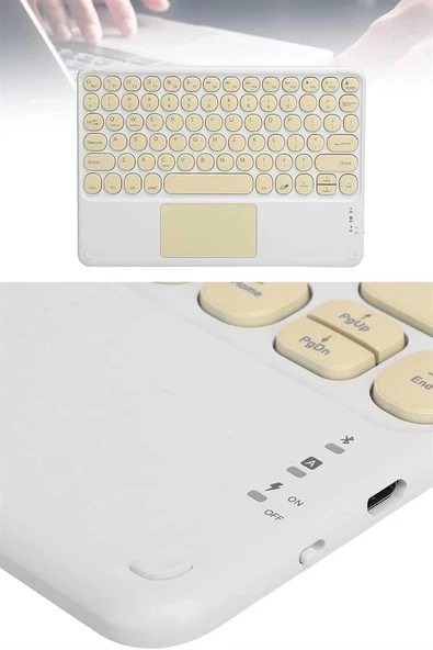 Bluetooth Touchpad Klavye 10.9 İnch Kablosuz Wifi Q Klavye Slim - Resim 5