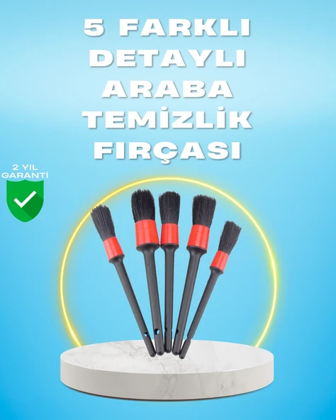 5'Li Araba Temizlik Fırçaları-Farklı Boyutlu Fırçalarla Derinlemesine Temizlik ürün görseli 1