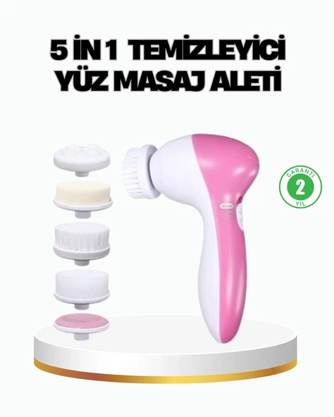 5’I 1 Arada Yüz Temizleme Cihazı – Masaj, Fırça, Peeling Ve Krem Uygulama Atlı ürün görseli 1