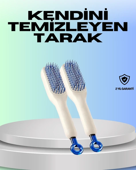 Kendini Temizleyen Ergonomik Saç Tarağı – Abs Gövde, Silikon Diş ürün görseli 1