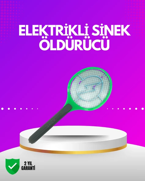 İç Ve Dış Mekan Elektrikli Sinek Öldürücü | Hafif Ve Ergonomik Tasarım ürün görseli 1