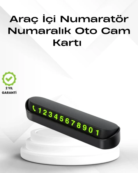 Fosforlu Işıltı İle Araç İçi Telefon Numaratörü – Güvenli Parkın Anahtarı ürün görseli 1