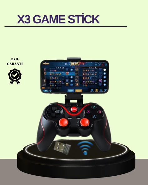 Çift Analog Joystick Ve 14 Tuşlu Bluetooth Oyun Kumandası ürün görseli 1