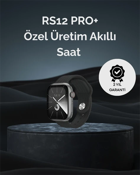 Rs12 Pro+ 2025 Serisi Uzun Şarj Süreli Garantili Full Ekranlı Özel Üretim Akıllı Saat – 2Gb Hafıza, Amoled, Gps, Sesli Arama ürün görseli 1