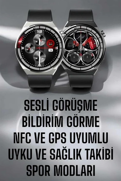 Akıllı Saat Gps Ve Nfc Özelliği Sesli Görüşme Dokunmstik Ekran ürün görseli 1