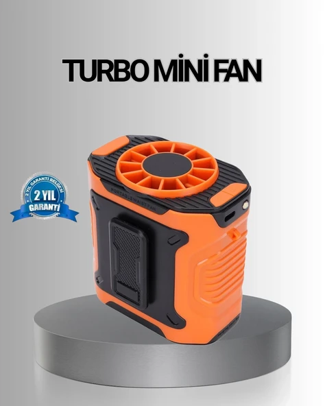 Turbo Mini Taşınabilir Fan – 100 Kademeli Dijital Hız Kontrolü Ve Type-C Şarj ürün görseli 1