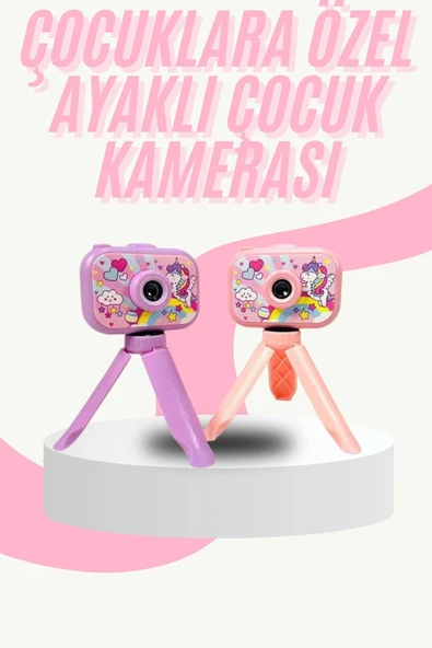Çocuk Için Eğitici Video Kamera Ayaklı Mini Fotoğraf Makinesi ürün görseli 1