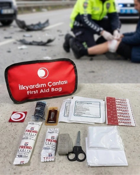 Araç Ve Ev İçin İlk Yardım Çantası Eksiksiz Acil Müdahale Seti ürün görseli 1
