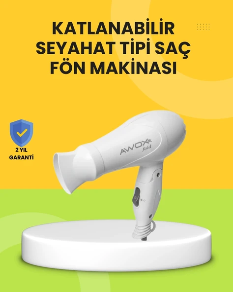 Katlanır Gövdeli Saç Kurutma Makinesi Ev Ve Valiz Kullanımı ürün görseli 1
