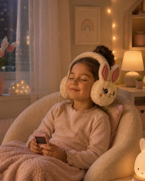 Peluş Bluetooth Kulaküstü Kulaklık Mikrofonlu Kablosuz Müzik Kulaklığı ürün görseli 1
