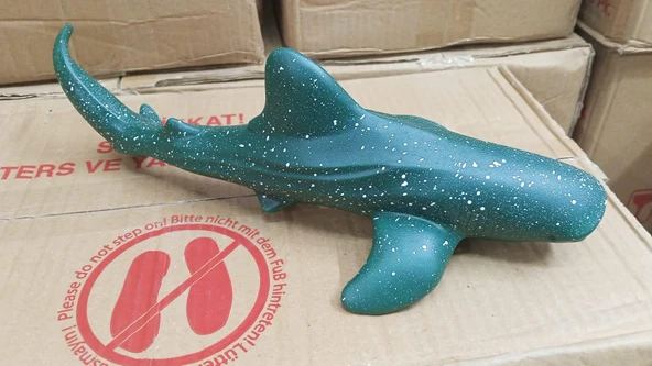 Plastik Oyuncak Büyük Boy Hayvan Balina Köpekbalığı Whale Shark 23 cm ürün görseli 1