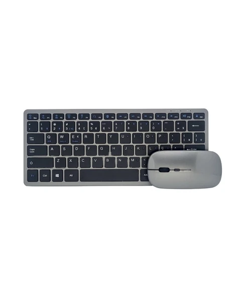Kablosuz Bluetooth Klavye Mouse Seti Şarjlı Tablet Laptop Uyumlu - Resim 5