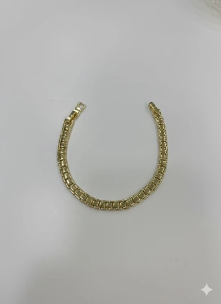14 K Gold Pirinç Cm Bileklik 17+2 Cm - Kbl0427 ürün görseli 1