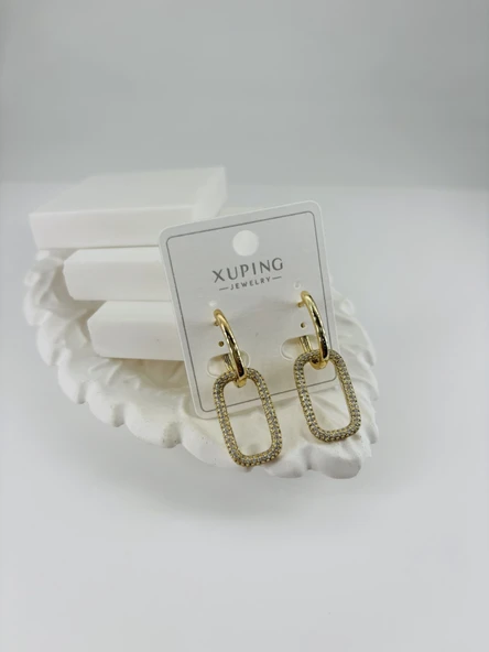 Zirkon Taşlı Pirinç Zirkon Küpe - Kp00355 ürün görseli 1
