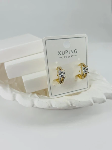 Zirkon Taşlı Pirinç Zirkon Küpe - Kp00332 ürün görseli 1