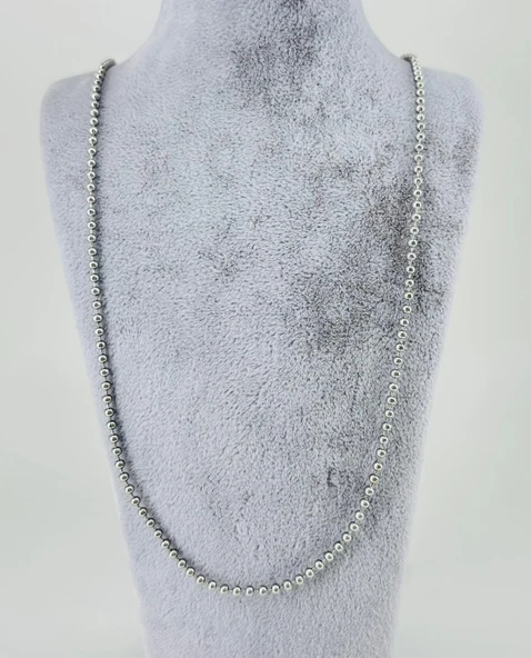 Rodyum Çelik Erkek Kolye 60 Cm - Ekl0024 ürün görseli 1