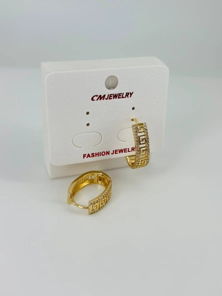 Zirkon Taşlı Pirinç Küpeler - Kp00471 ürün görseli 1