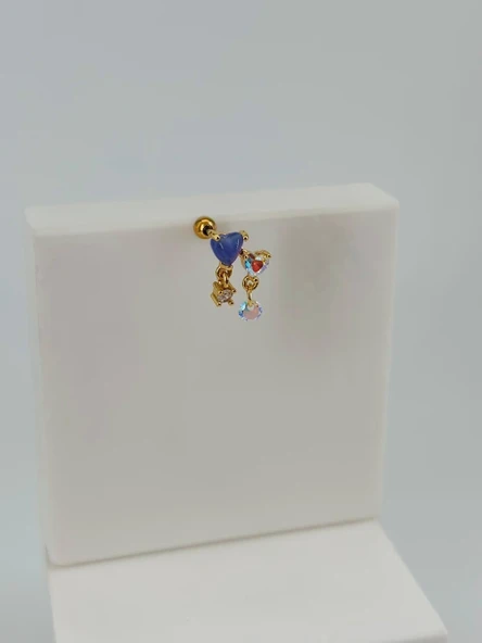 Zirkon Taşlı Uç Kısmı : Pirinç Kıkırdak Bar Uzunluğu : 6 Mm / Bar Kalınlığı 0.8 Mm / Top Boyu 3 Mm - Pt0046-1 ürün görseli 1