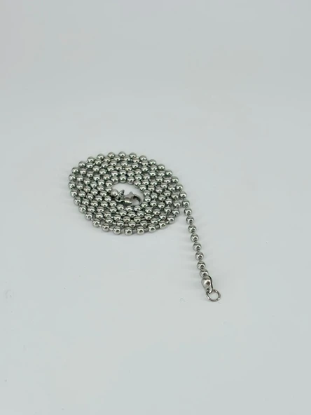 Rodyum Çelik Erkek Kolye 60 Cm - Ekl0054 - Resim 2