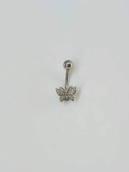 Kelebek Detaylı Göbek Piercing - Pg0075 ürün görseli 1