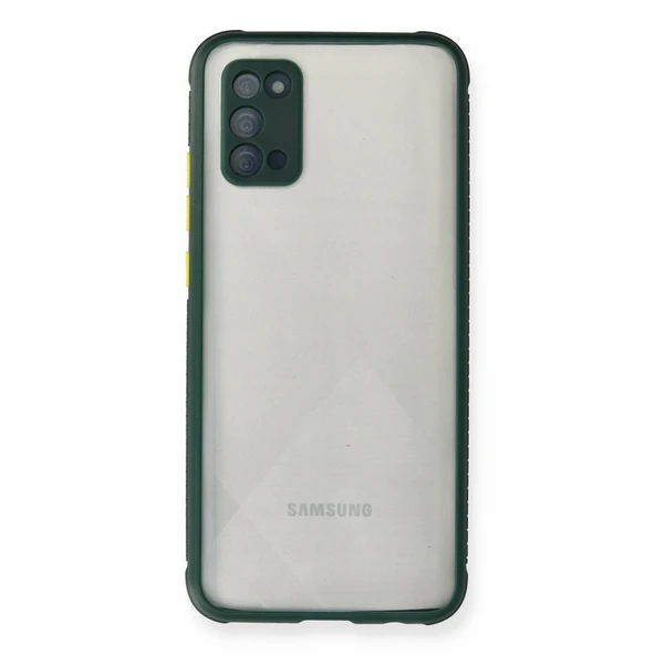 Samsung Galaxy A02S Kılıf Miami Şeffaf Silikon - Koyu Yeşil ürün görseli 1