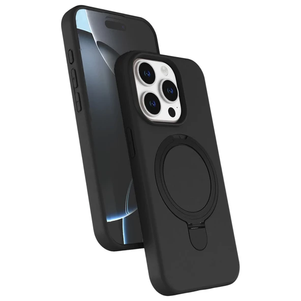 İphone 14 Pro Max Regal Magsafe Standlı Kapak - Siyah ürün görseli 1