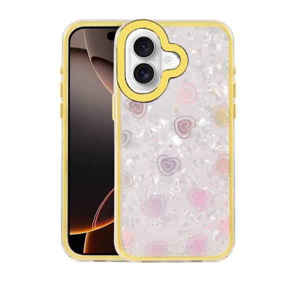 İphone 16 Lumi Desenli Kapak - Sarı ürün görseli 1
