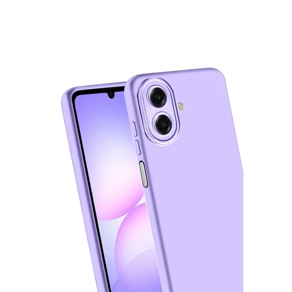 Samsung Galaxy A07 4G First Silikon - Lila - Resim 3