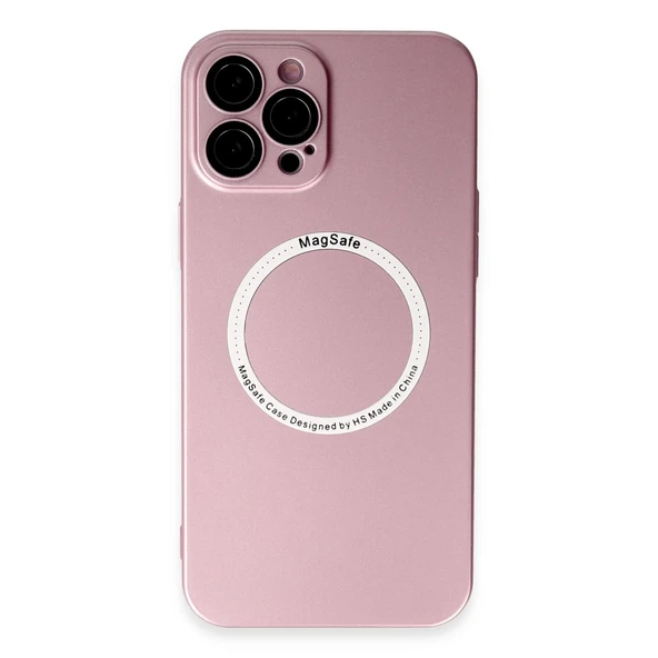 İphone 12 Pro Kılıf Jack Magneticsafe Lens Silikon - Rose Gold ürün görseli 1