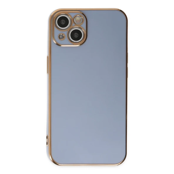 İphone 14 Kılıf Volet Silikon - Mavi - Resim 2