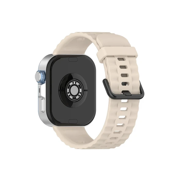 Huawei Watch Fit 3 Klasik Kordon - Bej - Resim 2