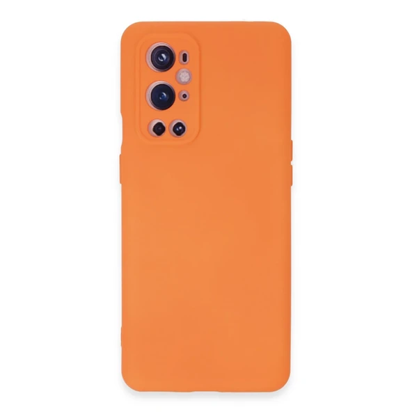 One Plus 9 Pro Kılıf Nano İçi Kadife Silikon - Turuncu ürün görseli 1