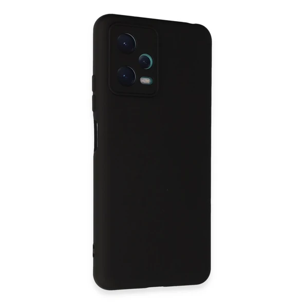 Xiaomi Redmi Note 12 5G Kılıf Nano İçi Kadife Silikon - Siyah ürün görseli 1