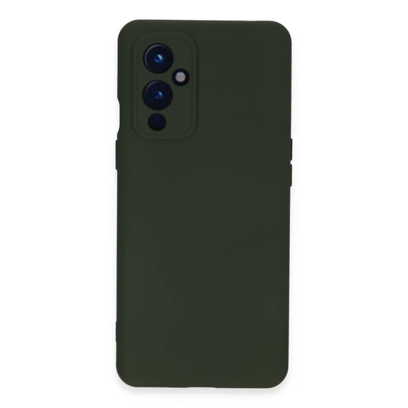 One Plus 9 Kılıf Nano İçi Kadife Silikon - Koyu Yeşil ürün görseli 1