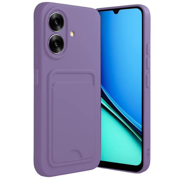 Realme Note 60 Kelvin Kartvizitli Silikon - Lila ürün görseli 1