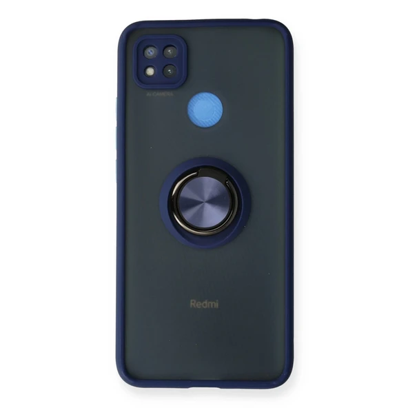 Xiaomi Redmi 9C Kılıf Montreal Yüzüklü Silikon Kapak - Lacivert ürün görseli 1