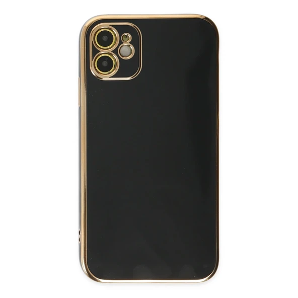 İphone 12 Kılıf Volet Silikon - Siyah - Resim 2