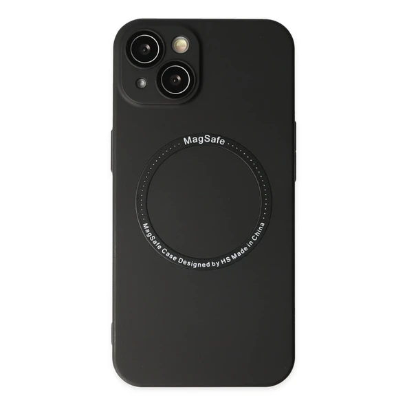 İphone 14 Plus Kılıf Jack Magneticsafe Lens Silikon - Siyah ürün görseli 1