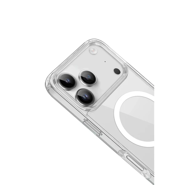 İphone 17 Pro Max Kılıf Pc Real Magsafe Kapak - Şeffaf - Resim 2