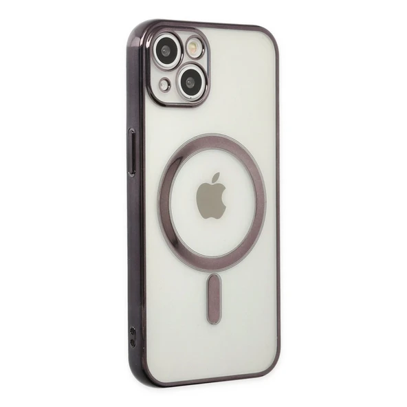 İphone 14 Plus Kılıf Magneticsafe Lazer Silikon - Siyah ürün görseli 1