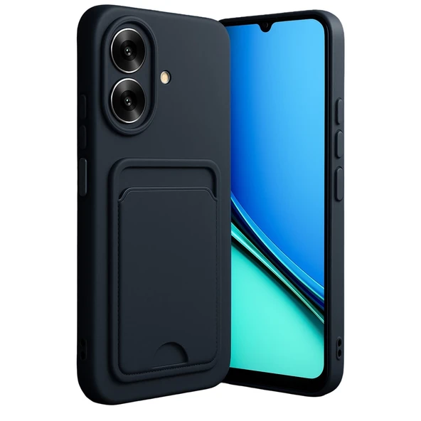 Realme Note 60 Kelvin Kartvizitli Silikon - Siyah ürün görseli 1