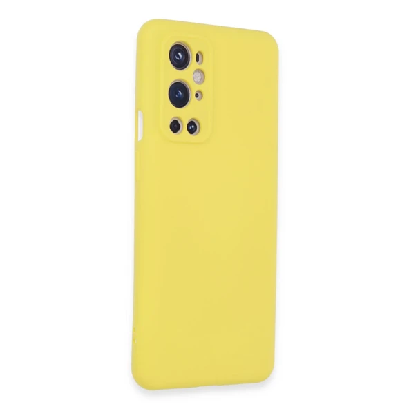 One Plus 9 Pro Kılıf Nano İçi Kadife Silikon - Sarı ürün görseli 1