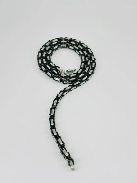 Rodyum Çelik Erkek Kolye 60 Cm - Ekl0039 - Resim 2