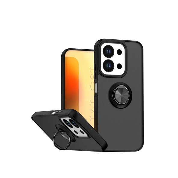 Xiaomi Redmi 15C 4G Montreal Yüzüklü Silikon Kapak - Siyah ürün görseli 1