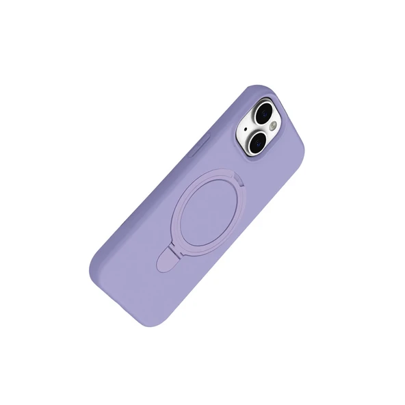 İphone 15 Plus Regal Magsafe Standlı Kapak - Lila - Resim 3